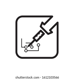 vector icon soldering iron in white background