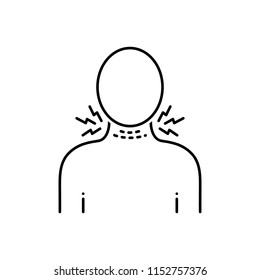 Vector icon for  sore throat