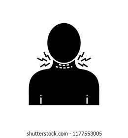 Vector icon for sore throat