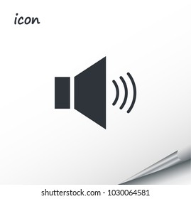 Vector icon sound on a wrapped silver sheet