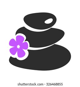 Vector icon with spa stones