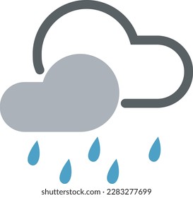 Vector icon of spatter rain 