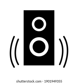 vector icon for speaker, sound, audio, music sign. Isolated on white background. Trendy flat styles for graphic design, logos, websites, social media, UI, mobile apps. Vector illustration.