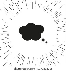 vector icon Speech Bubbles against the background of the rays