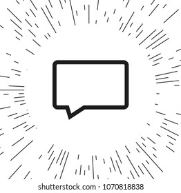 vector icon Speech Bubbles against the background of the rays