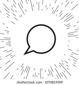 vector icon Speech Bubbles against the background of the rays