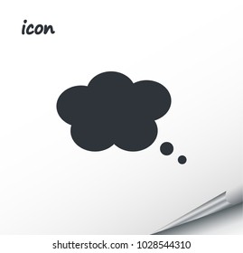 vector icon Speech Bubbles on a wrapped silver sheet