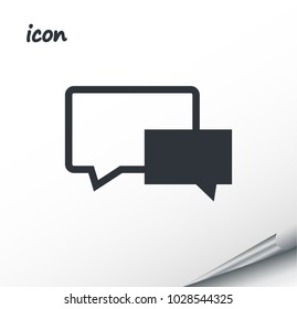 vector icon Speech Bubbles on a wrapped silver sheet