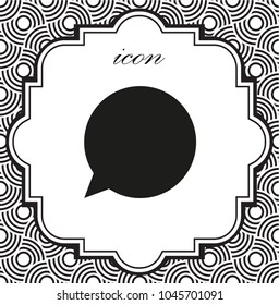 vector icon Speech Bubbles on a geometric background of eps