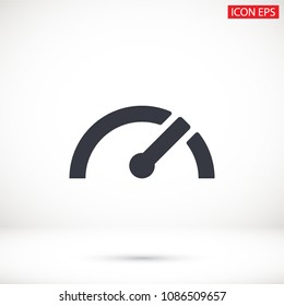 Vector icon speedometer 10 EPS