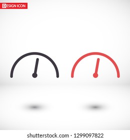 Vector icon speedometer 10 EPS