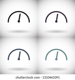 Vector icon speedometer 10 EPS