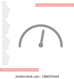 Vector icon speedometer 10 EPS . Lorem Ipsum Illustration design
