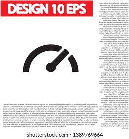 Vector icon speedometer 10 EPS . Lorem Ipsum Illustration design