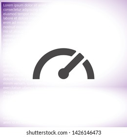 Vector icon speedometer 10 EPS . Lorem Ipsum Illustration design