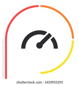 Vector icon speedometer 10 EPS . Lorem Ipsum Illustration design