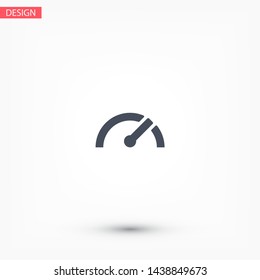 Vector icon speedometer 10 EPS . Lorem Ipsum Illustration design