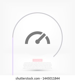 Vector icon speedometer 10 EPS . Lorem Ipsum Illustration design