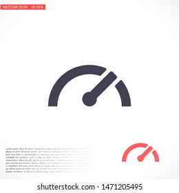 Vector icon speedometer 10 EPS . Lorem Ipsum Illustration design