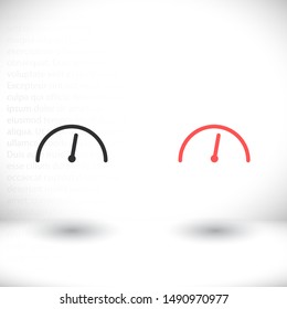 Vector icon speedometer 10 EPS . Lorem Ipsum Illustration design