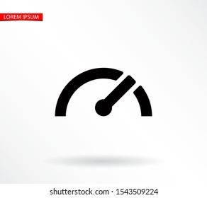 Vector icon speedometer 10 EPS . Lorem Ipsum Illustration design