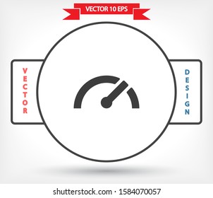 Vector icon speedometer 10 EPS . Lorem Ipsum Illustration design