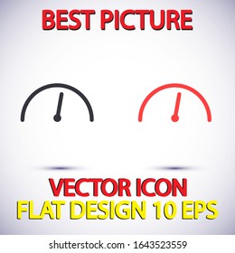 Vector icon speedometer 10 EPS . Lorem Ipsum Illustration design