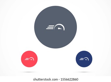 Vector icon speedometer. 