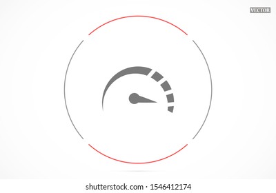 Vector icon speedometer. Vector icon speedometer white illustration on black background Speedometer Vector icon speedometer , lorem ipsum Flat design. Vector icon Isolated