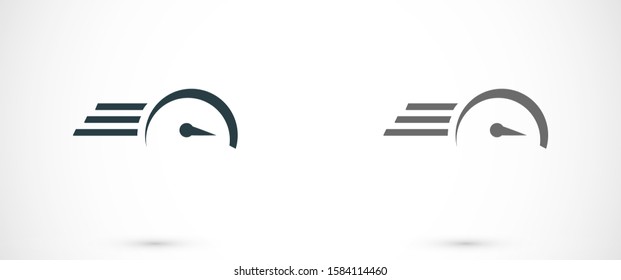 Vector icon speedometer. Vector icon speedometer white illustration on black background Speedometer Vector icon speedometer , lorem ipsum Flat design. Vector icon Isolated
