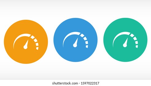 Vector icon speedometer. Vector icon speedometer white illustration on black background Speedometer Vector icon speedometer , lorem ipsum Flat design. Vector icon Isolated