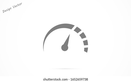 Vector icon speedometer. Vector icon speedometer white illustration on black background Speedometer Vector icon speedometer , lorem ipsum Flat design. Vector icon Isolated
