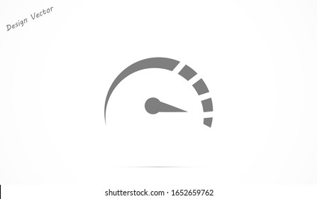 Vector icon speedometer. Vector icon speedometer white illustration on black background Speedometer Vector icon speedometer , lorem ipsum Flat design. Vector icon Isolated