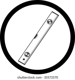 vector icon of spirit level