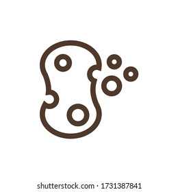Vector icon of sponge in foam