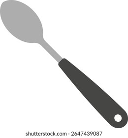 Vector icon spoon. Large chefs spoon. Kitchen tool for cooking dishes. Kitchen utensils. Vector illustration on a white background.
