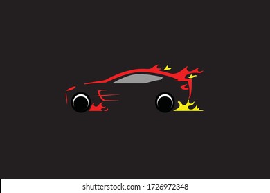 vector icon of a sports car design