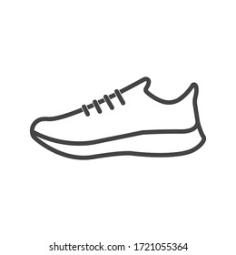 Vector icon sports shoes sneakers on white isolated background.