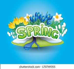 Vector icon. Spring flowers.