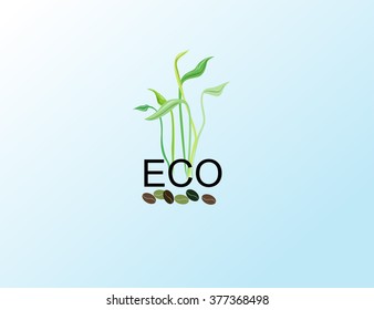 Vector icon sprout. Can be used for web design and printing.