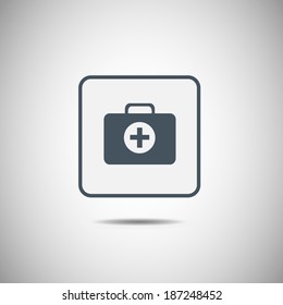 Vector icon square button