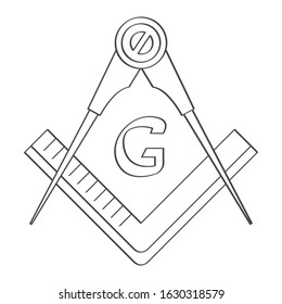 vector icon with Square and Compasses