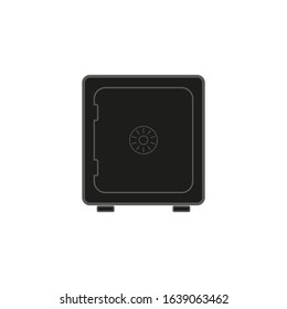 vector icon, of square metal safe