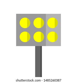 vector icon of stadium lamp tower