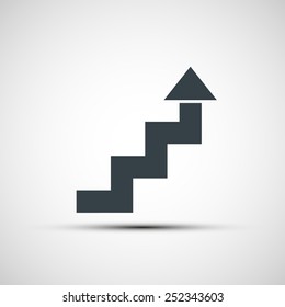 Vector icon of stairs in the form of arrows