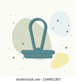 Marca de icono del vector en fondo multicolor. Capas agrupadas para una ilustración de edición sencilla. Por tu diseño.