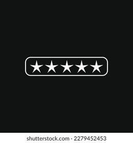 Vector icon star. Isolated classic rating. Star site pictogram, mobile application. Vector illustration