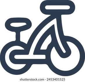 vector icon static bicycle outline