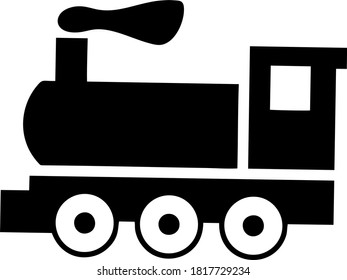 Vector icon of a steam locomotive