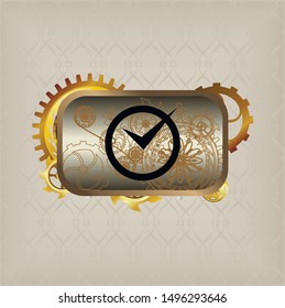 Vector icon in steampunk style